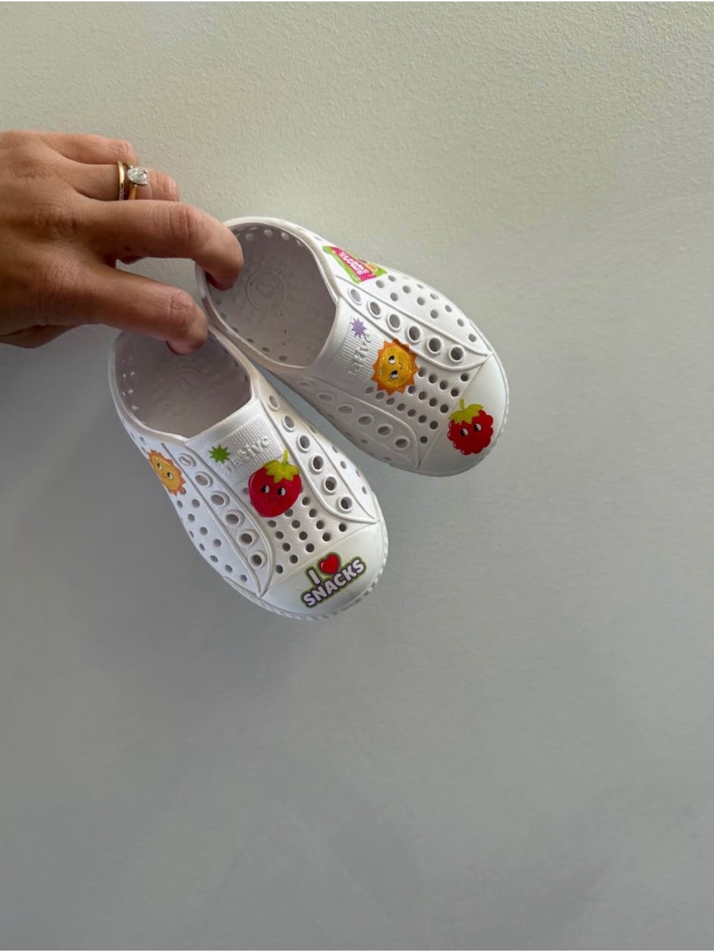 Kids White Native Clog’s